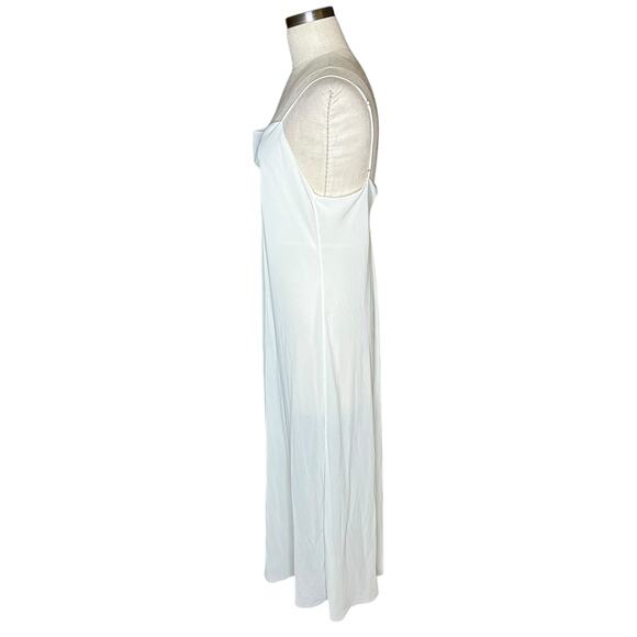 VERA WANG White Chiffon Slip Tank Dress Neglige Women's Size Large Bridal Y2k - Picture 2 of 6
